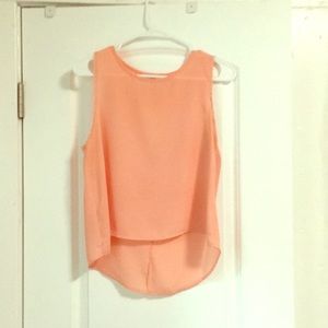 Crew neck blouse with back cut out